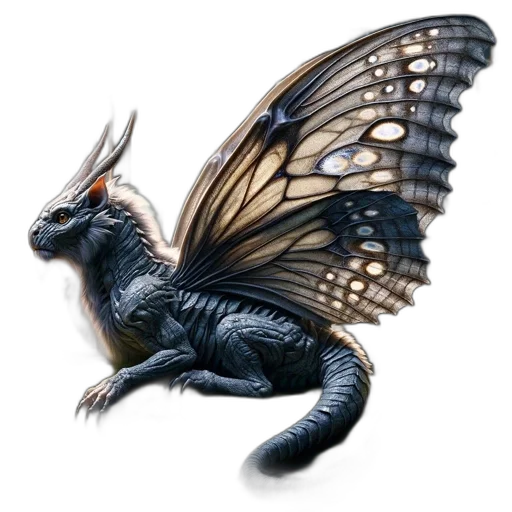 dragon, creature, animal, staff transparent PNG cut-out