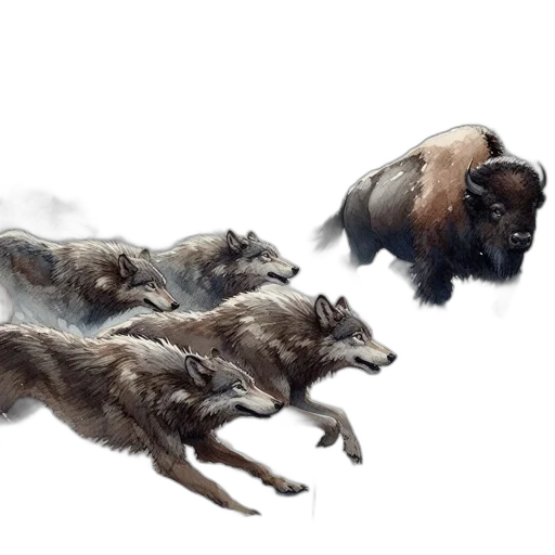 animal, concept art, fantasy art, watercolor transparent PNG cut-out
