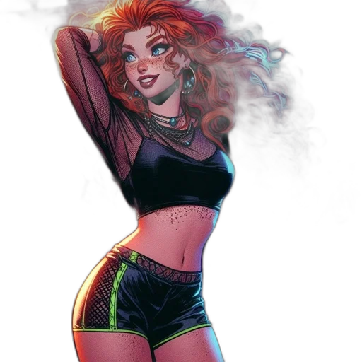 comic book art, concept art, fantasy art, cyberpunk transparent PNG cut-out
