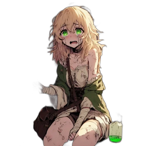dress, bottle, creature, face transparent PNG cut-out
