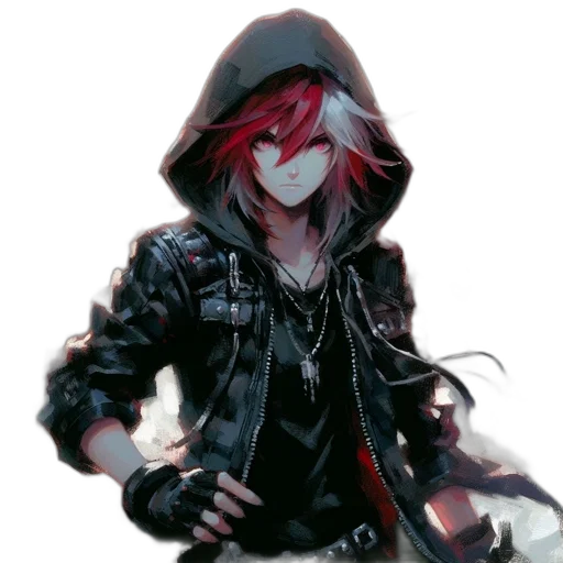 jacket, weapon, mask, staff transparent PNG cut-out