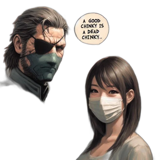 mask, face, comic book art, concept art transparent PNG cut-out