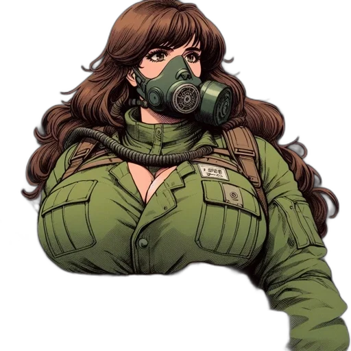 mask, jacket, face, weapon transparent PNG cut-out