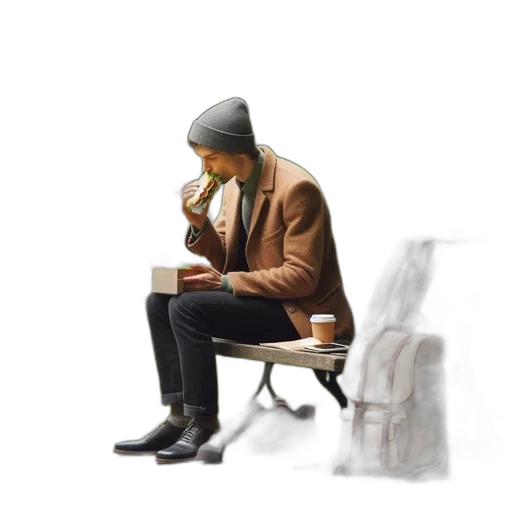 jacket, hat, face, furniture transparent PNG cut-out
