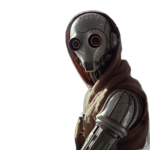 mask, robot, face, jacket transparent PNG cut-out