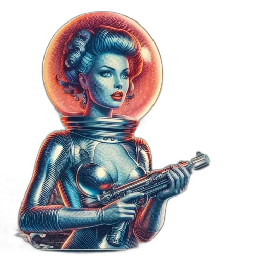 robot, comic book art, cyberpunk, concept art transparent PNG cut-out