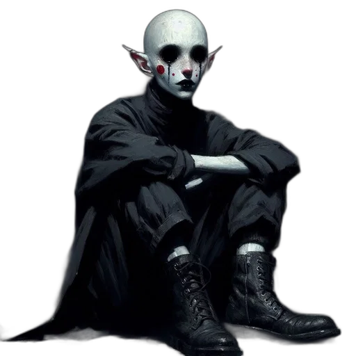 mask, staff, face, creature transparent PNG cut-out