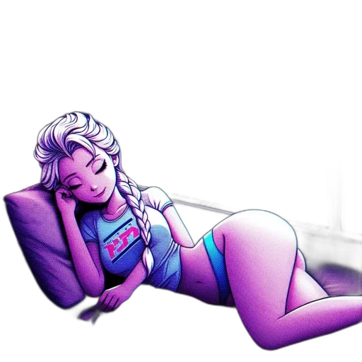 vaporwave, comic book art, concept art, cartoon transparent PNG cut-out