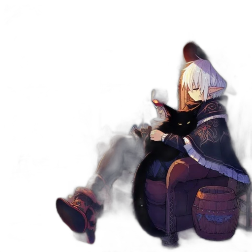 jacket, weapon, dragon, staff transparent PNG cut-out