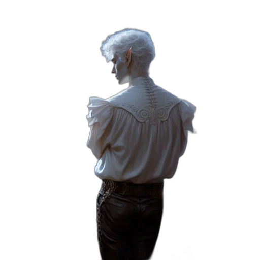 jacket, staff, robot, hair transparent PNG cut-out