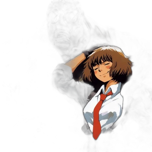 staff, hair, anime, pixel art transparent PNG cut-out