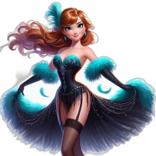 dress, fantasy art, concept art, comic book art transparent PNG cut-out