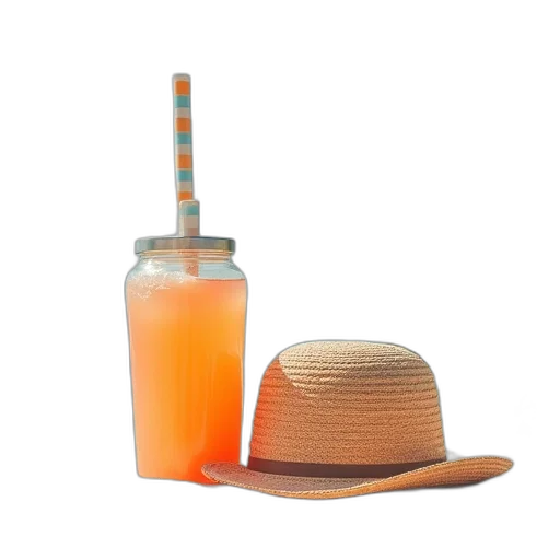 hat, bottle, staff, umbrella transparent PNG cut-out