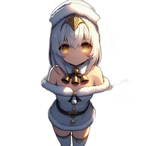 dress, robot, crown, staff transparent PNG cut-out