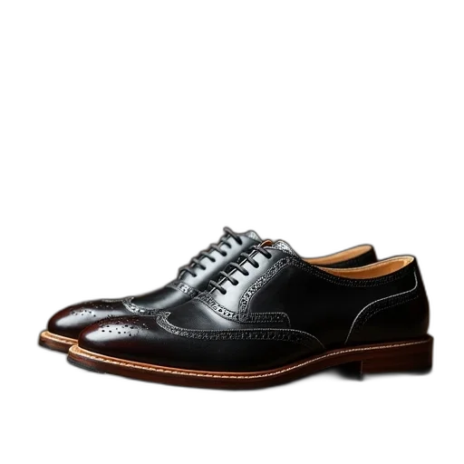 shoes, kenneth, leather, wingtip transparent PNG cut-out