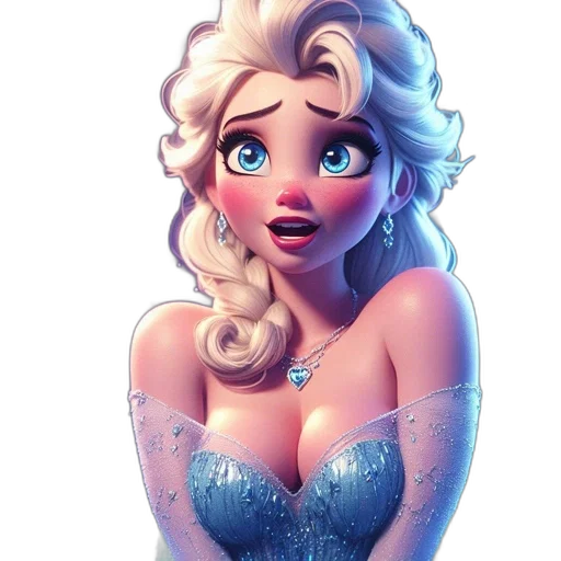 dress, face, fantasy art, cartoon transparent PNG cut-out
