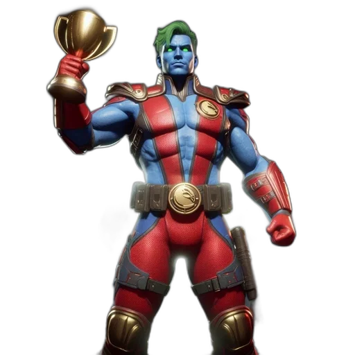 3d render, concept art, comic book art, muscular transparent PNG cut-out