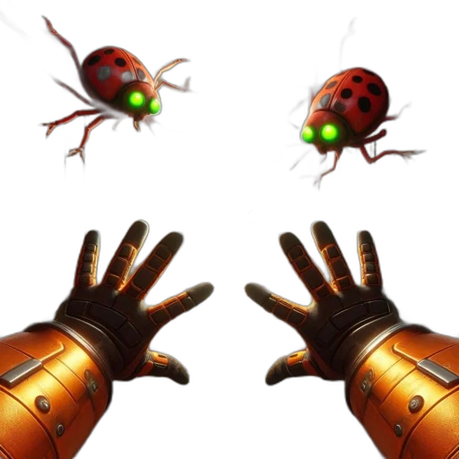 robot, weapon, concept art, 3d render transparent PNG cut-out
