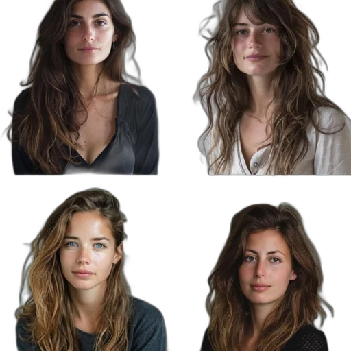 hair, face, crown, photorealistic transparent PNG cut-out