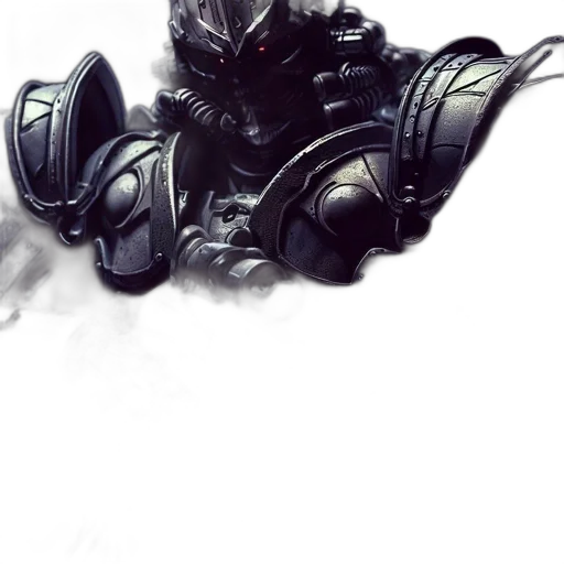 robot, mask, creature, weapon transparent PNG cut-out