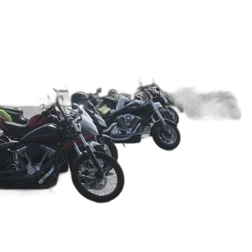 concept art, photorealistic, 3d render, motorcycles transparent PNG cut-out