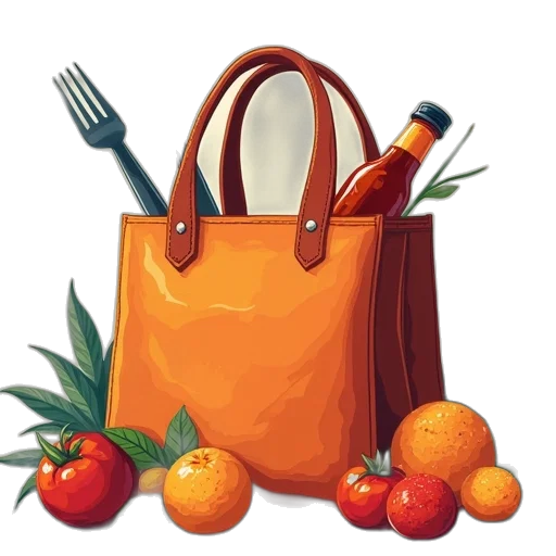 food, photorealistic, 3d render, colorful transparent PNG cut-out