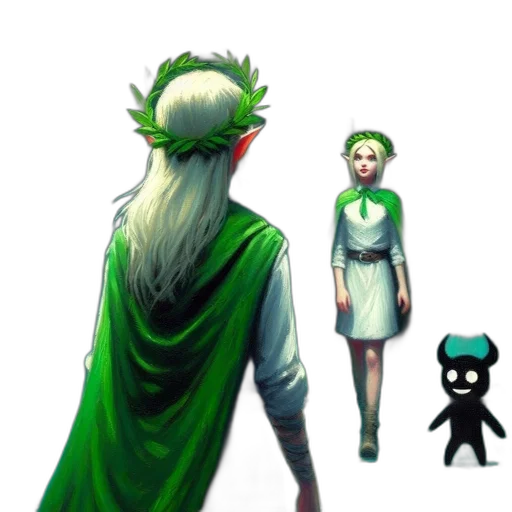 mask, staff, creature, dress transparent PNG cut-out