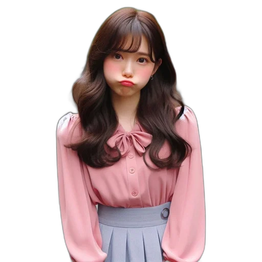 face, dress, photorealistic, anime transparent PNG cut-out