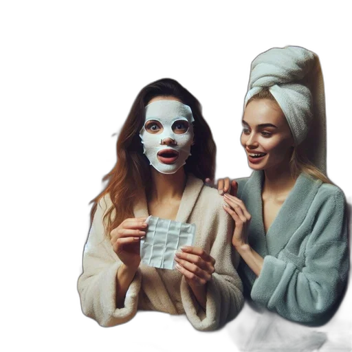 mask, concept art, photorealistic, oil painting transparent PNG cut-out