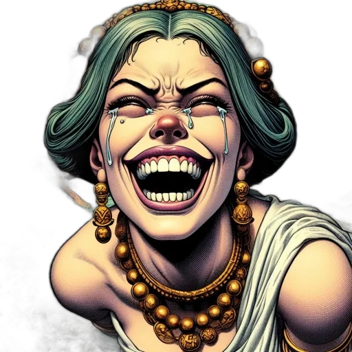 jewelry, face, comic book art, concept art transparent PNG cut-out