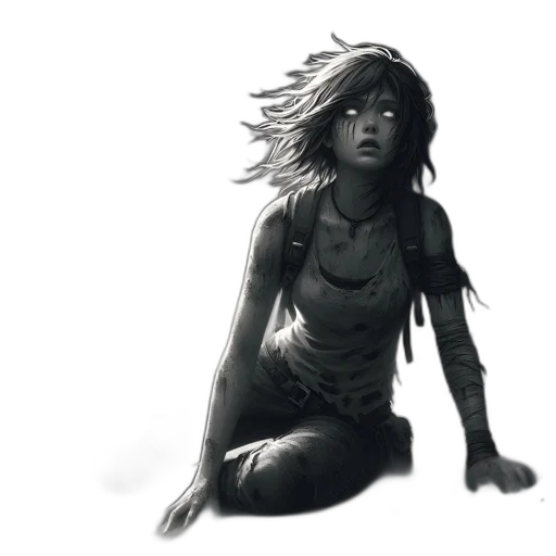 creature, face, dress, hair transparent PNG cut-out