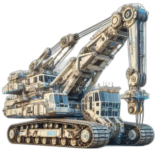 robot, weapon, car, concept art transparent PNG cut-out