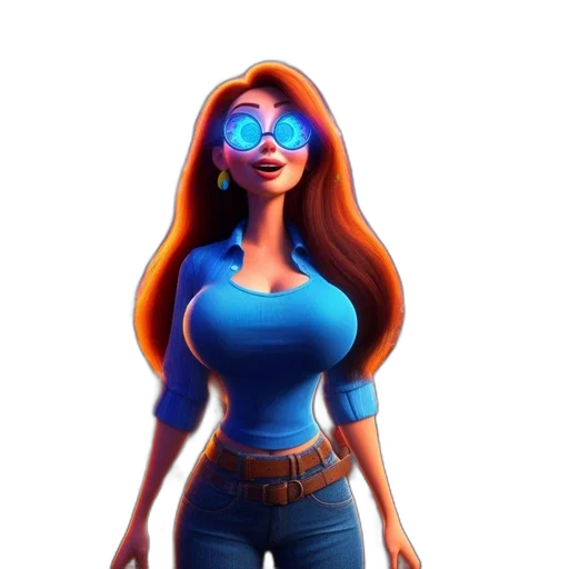 dress, concept art, 3d render, comic book art transparent PNG cut-out