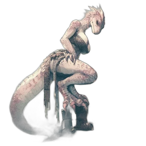 dragon, creature, animal, staff transparent PNG cut-out