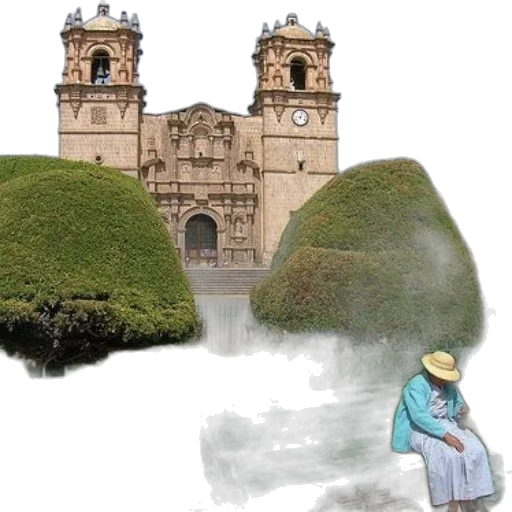 building, umbrella, mask, photorealistic transparent PNG cut-out