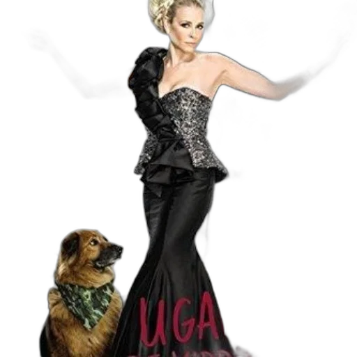 dress, woman, elegant, black transparent PNG cut-out