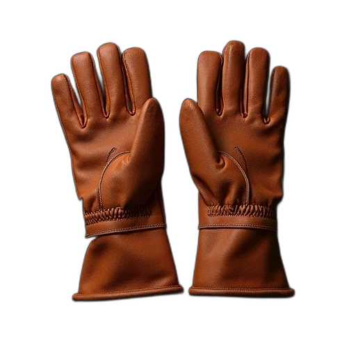 pair, leather, welding, gloves transparent PNG cut-out