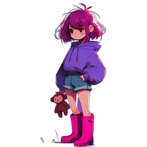 jacket, creature, staff, weapon transparent PNG cut-out