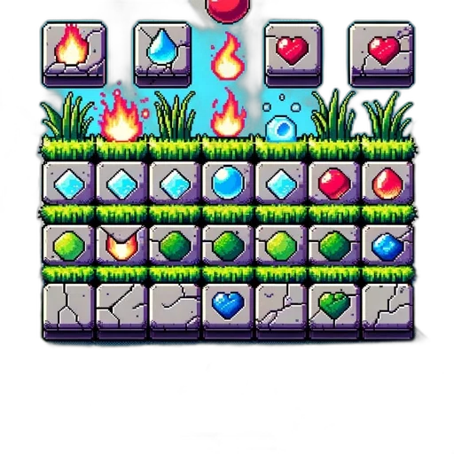 pixel art, concept art, fire, screenshot transparent PNG cut-out