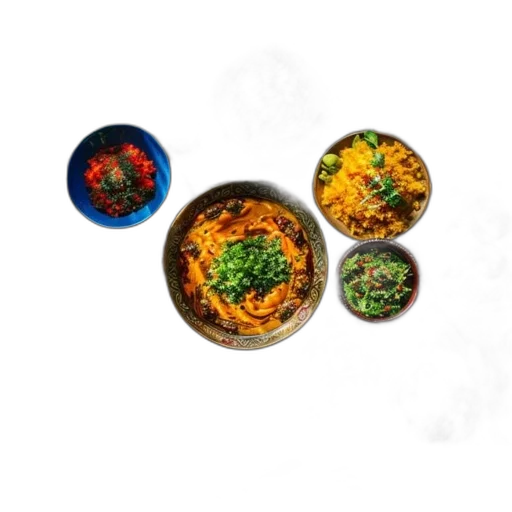 food, photorealistic, colorful, neon transparent PNG cut-out