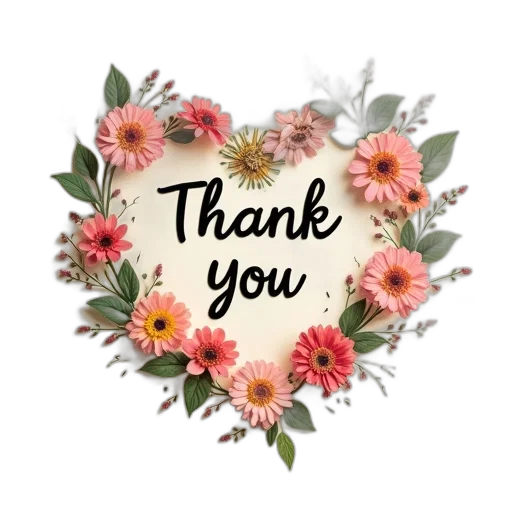 vintage, thank, flower, confetti transparent PNG cut-out