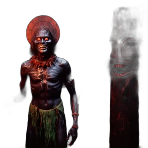 creature, mask, staff, face transparent PNG cut-out