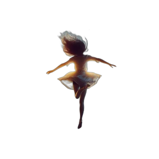 dress, hair, staff, flower transparent PNG cut-out