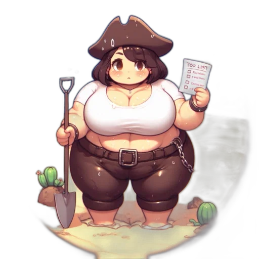 staff, hat, weapon, creature transparent PNG cut-out
