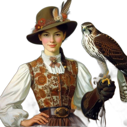 hat, staff, animal, jewelry transparent PNG cut-out