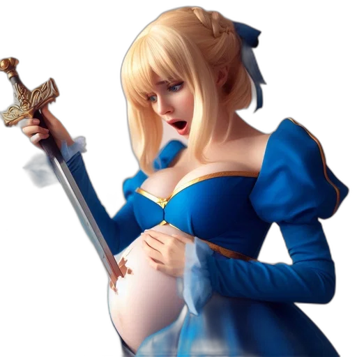 dress, staff, sword, concept art transparent PNG cut-out