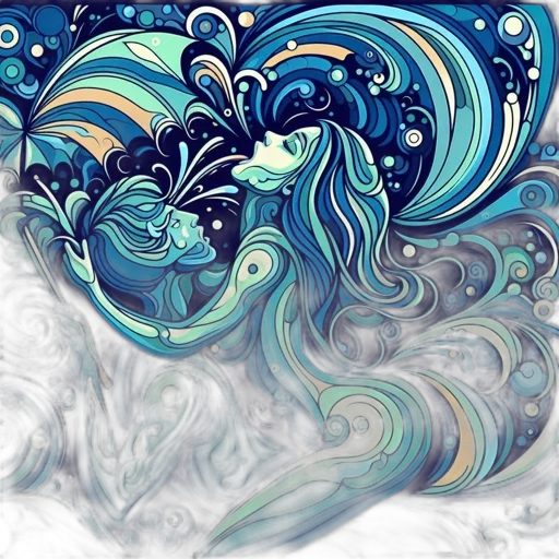 dragon, hair, fantasy art, watercolor transparent PNG cut-out