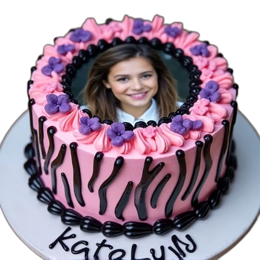 photorealistic, birthday, cake, zebra transparent PNG cut-out