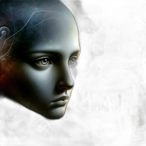 robot, mask, face, photorealistic transparent PNG cut-out