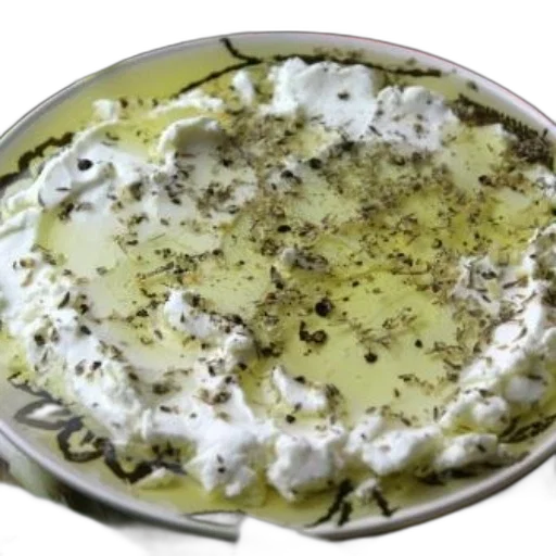 food, green, plate, creamy transparent PNG cut-out